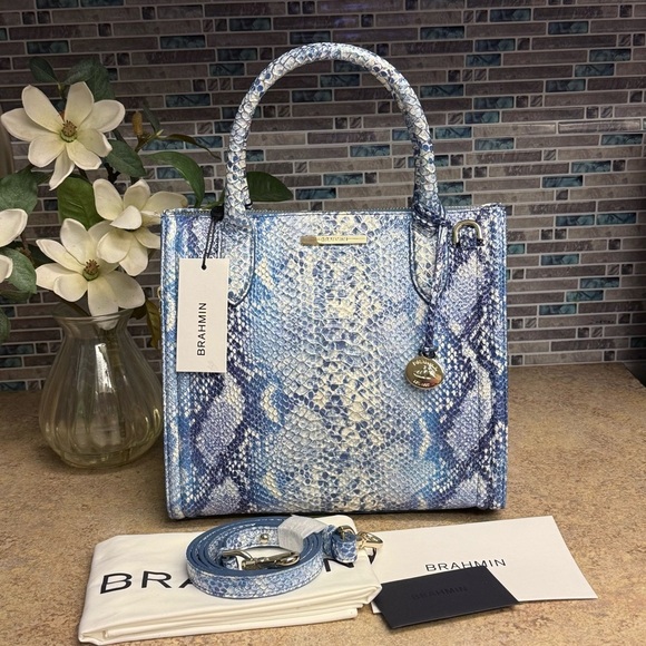 ✨SALE✨ NWT Brahmin Small Caroline Joyful Oceangrove purse - Picture 1 of 7